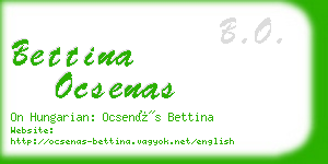 bettina ocsenas business card